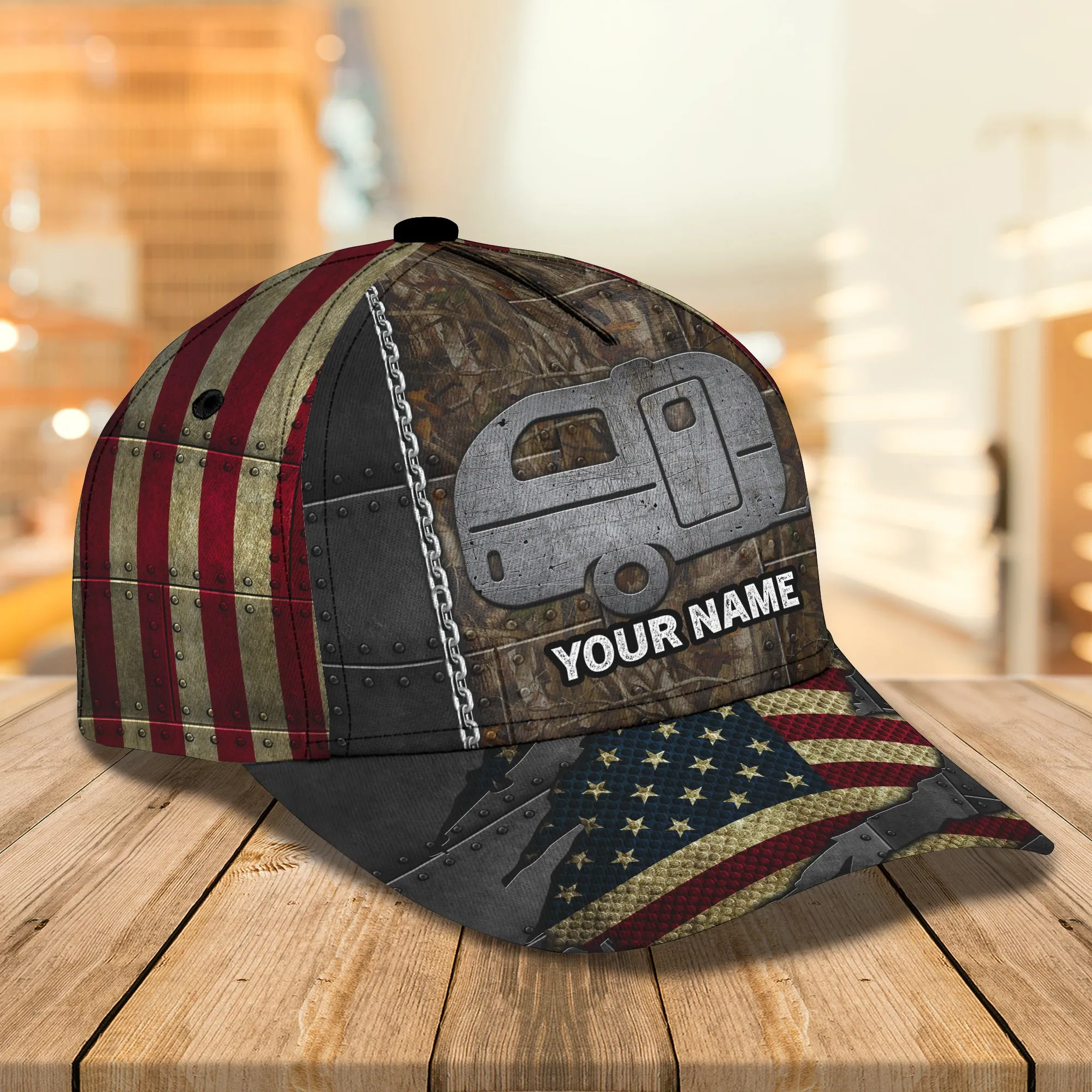 Camping Caravan - Personalized Name Cap - HN95