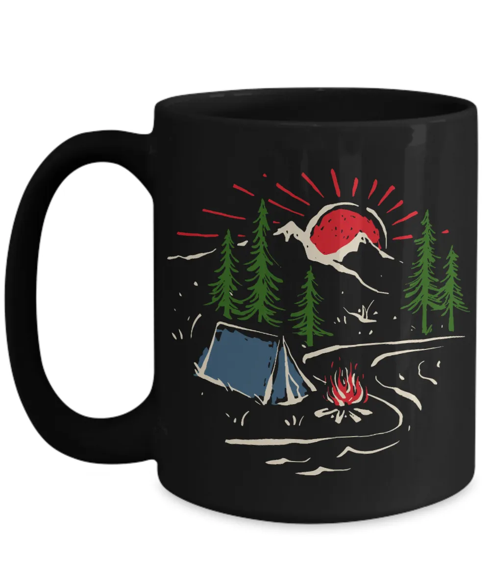 Camping Coffee Mug, Gift for Camper, Camping Mug, Gift for Outdoors, Campfire Coffee Mug