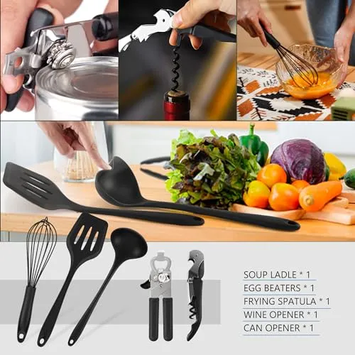 Camping Essentials Cooking Utensils Set - Camping Kitchen Cookware Accessories Set