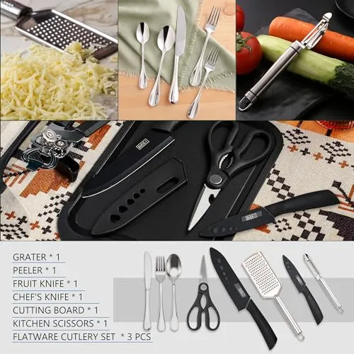 Camping Essentials Cooking Utensils Set - Camping Kitchen Cookware Accessories Set