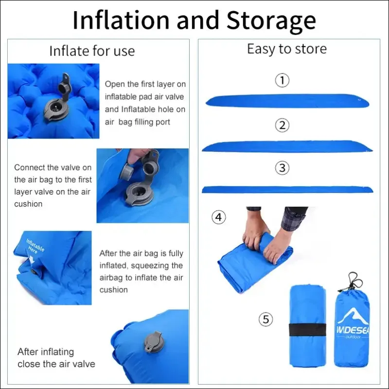 Camping inflatable mattress sleeping pad for outdoor travel