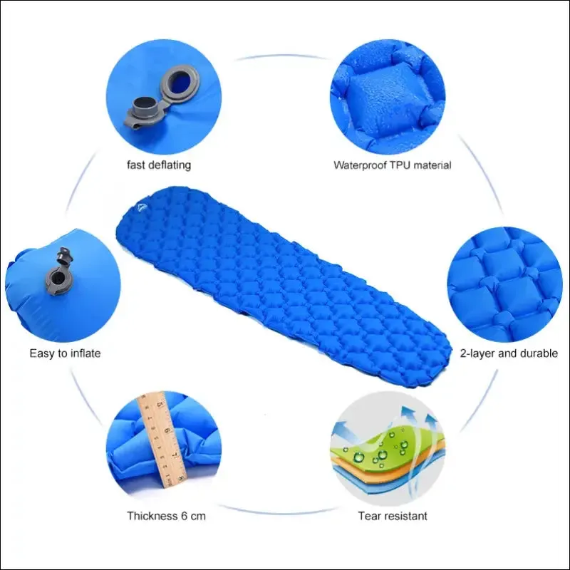 Camping inflatable mattress sleeping pad for outdoor travel
