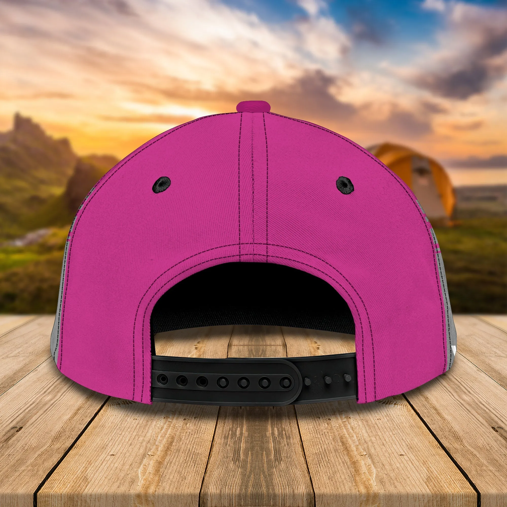 Camping Lady - Personalized Name Cap - TD96