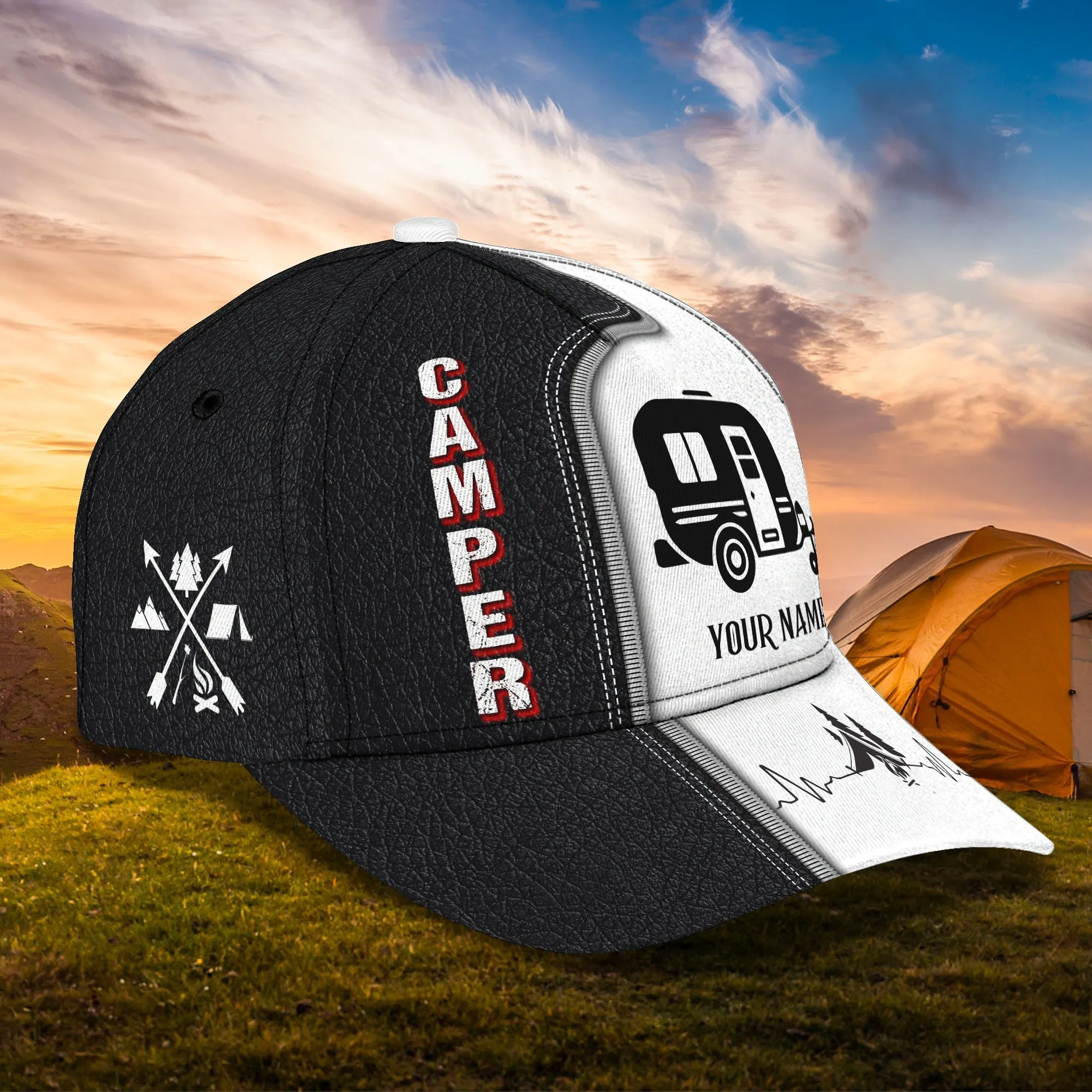 Camping - Personalized Name Cap 32 - TD96