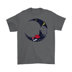 Camping T-shirt, Gift for Camper, Campfire on Moon T-shirt, Outdoor Gift, Outdoor T-shirt, Shirt for Camper