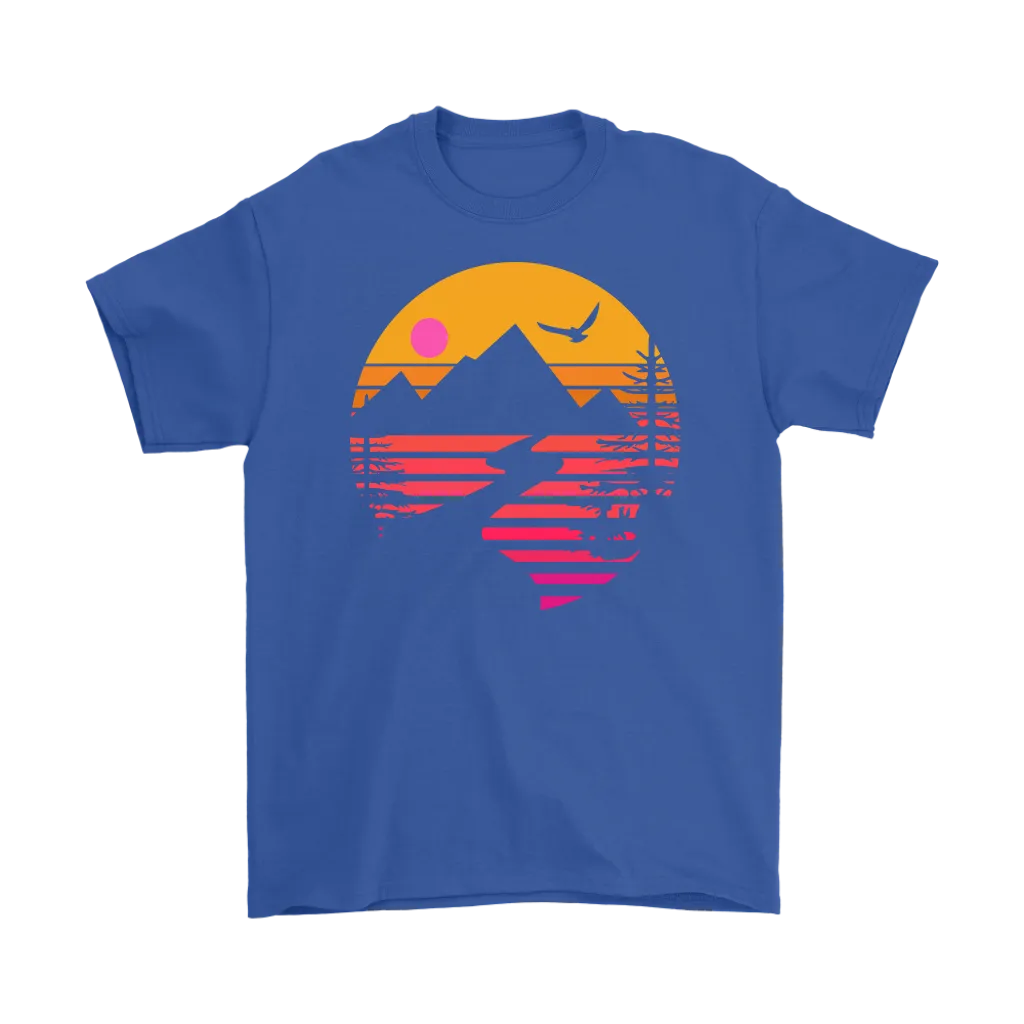 Camping T-shirt, Gift for Camper, Eagle over Mountain T-shirt, Outdoor Gift, Outdoor T-shirt, Shirt for Camper