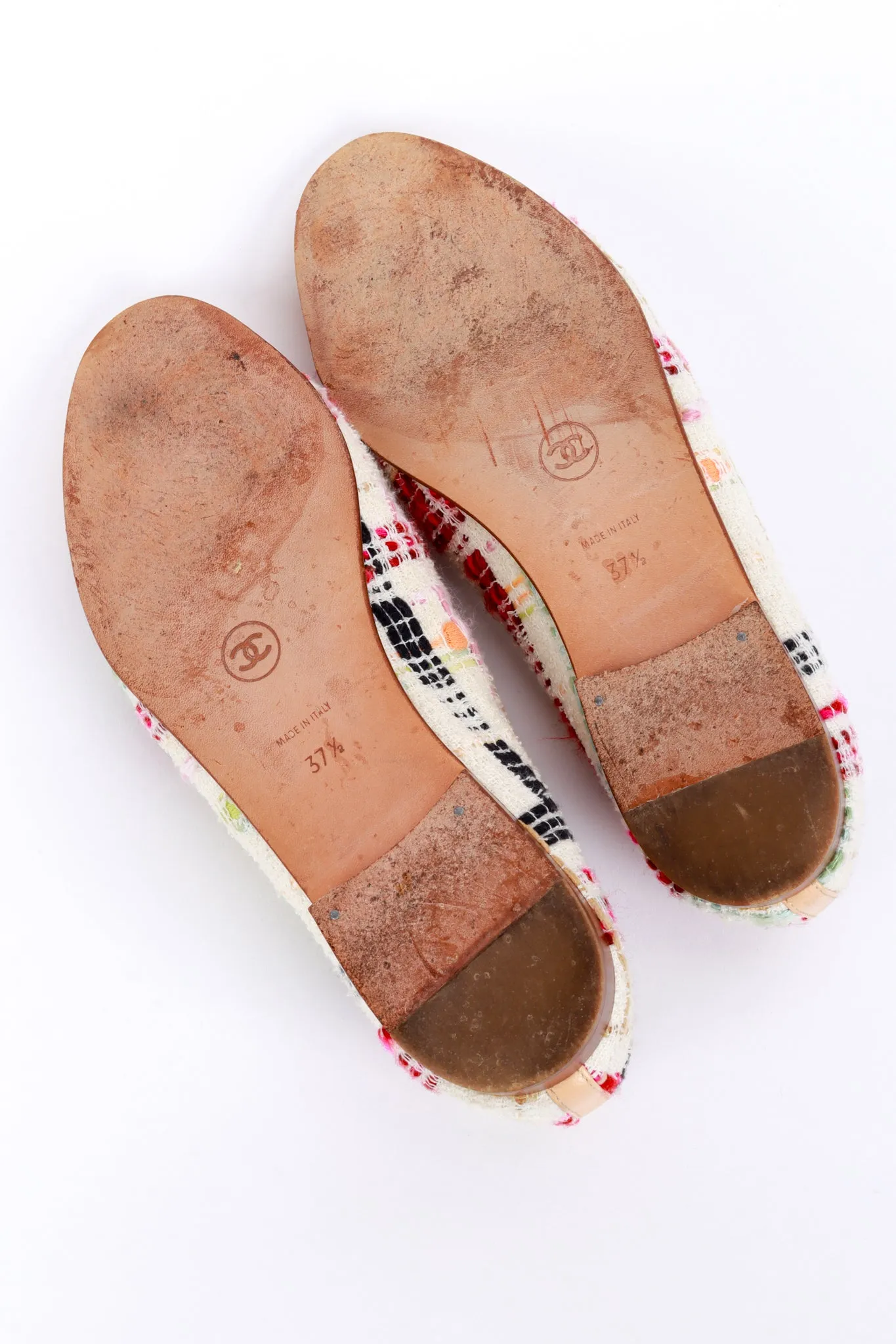 Cap Toe Tweed Ballet Flats