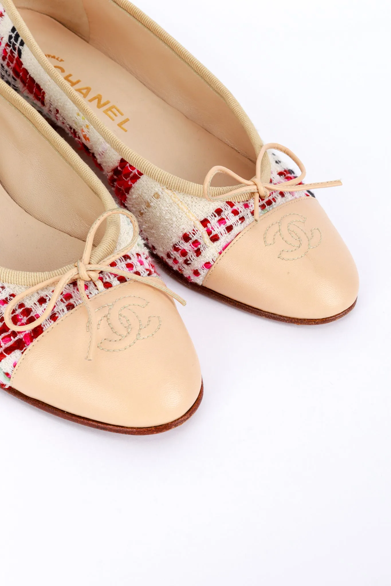 Cap Toe Tweed Ballet Flats