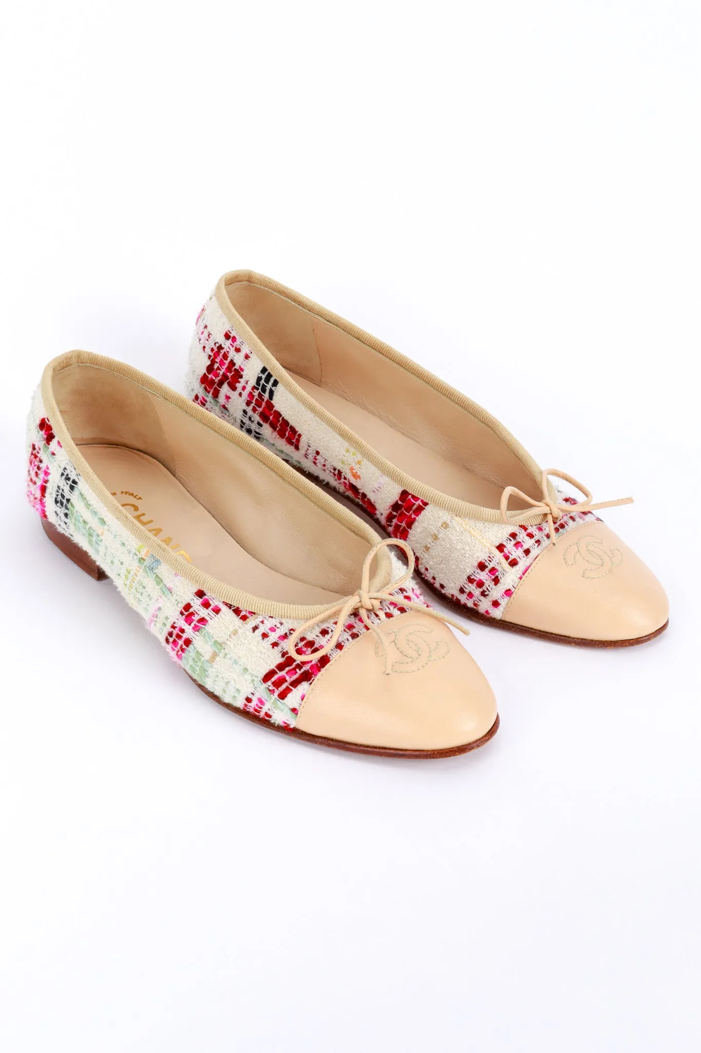 Cap Toe Tweed Ballet Flats