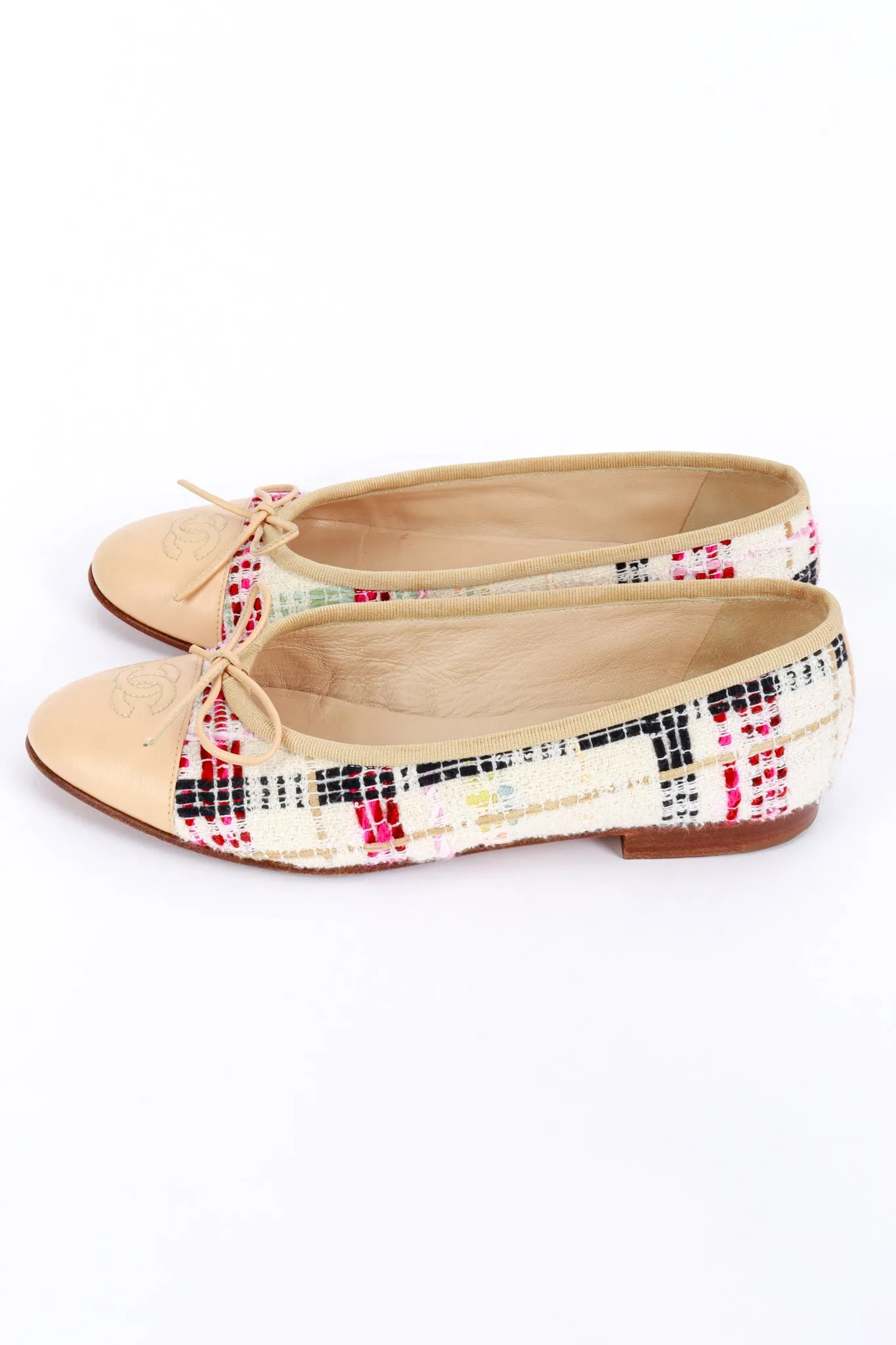 Cap Toe Tweed Ballet Flats