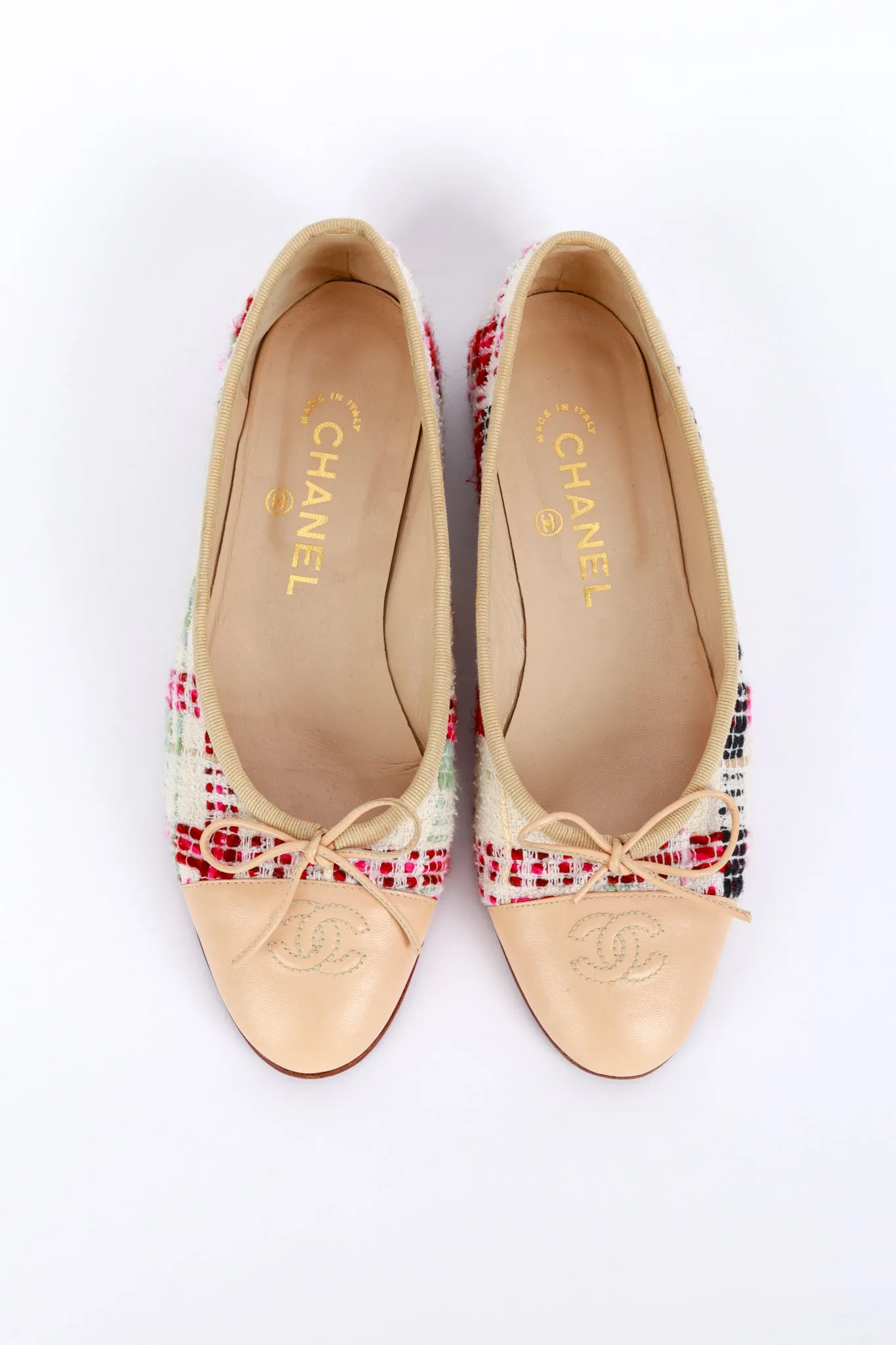 Cap Toe Tweed Ballet Flats