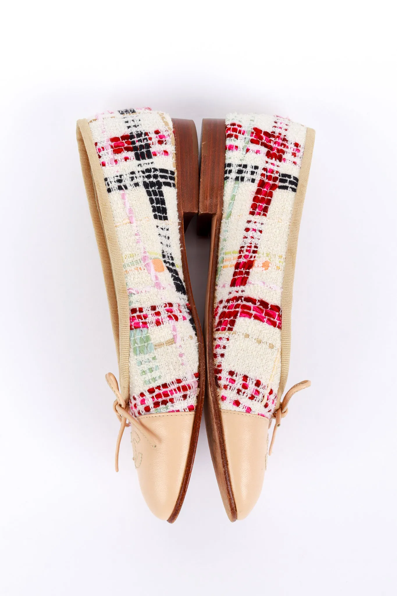 Cap Toe Tweed Ballet Flats