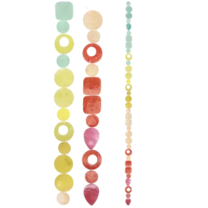 Capiz Shell Single Strand Indoor or Outdoor Decoration Fiesta Color