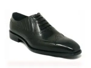 Carrucci Wingtip Slip On, Convertible to Lace-Up.