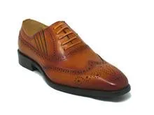 Carrucci Wingtip Slip On, Convertible to Lace-Up.