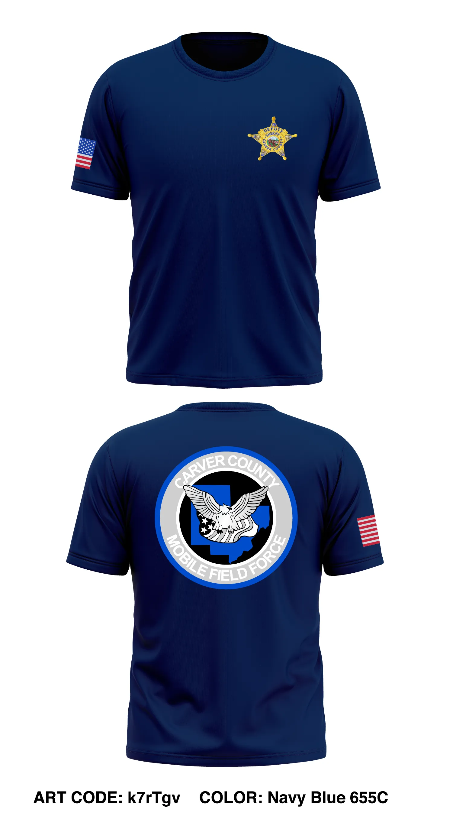 Carver County Mobile Field Force Store 1 Core Men's SS Performance Tee - k7rTgv