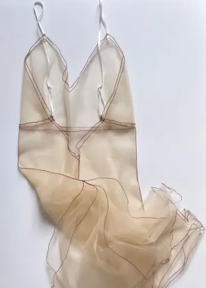 CHAMPAGNE BUBBLES SLIP DRESS