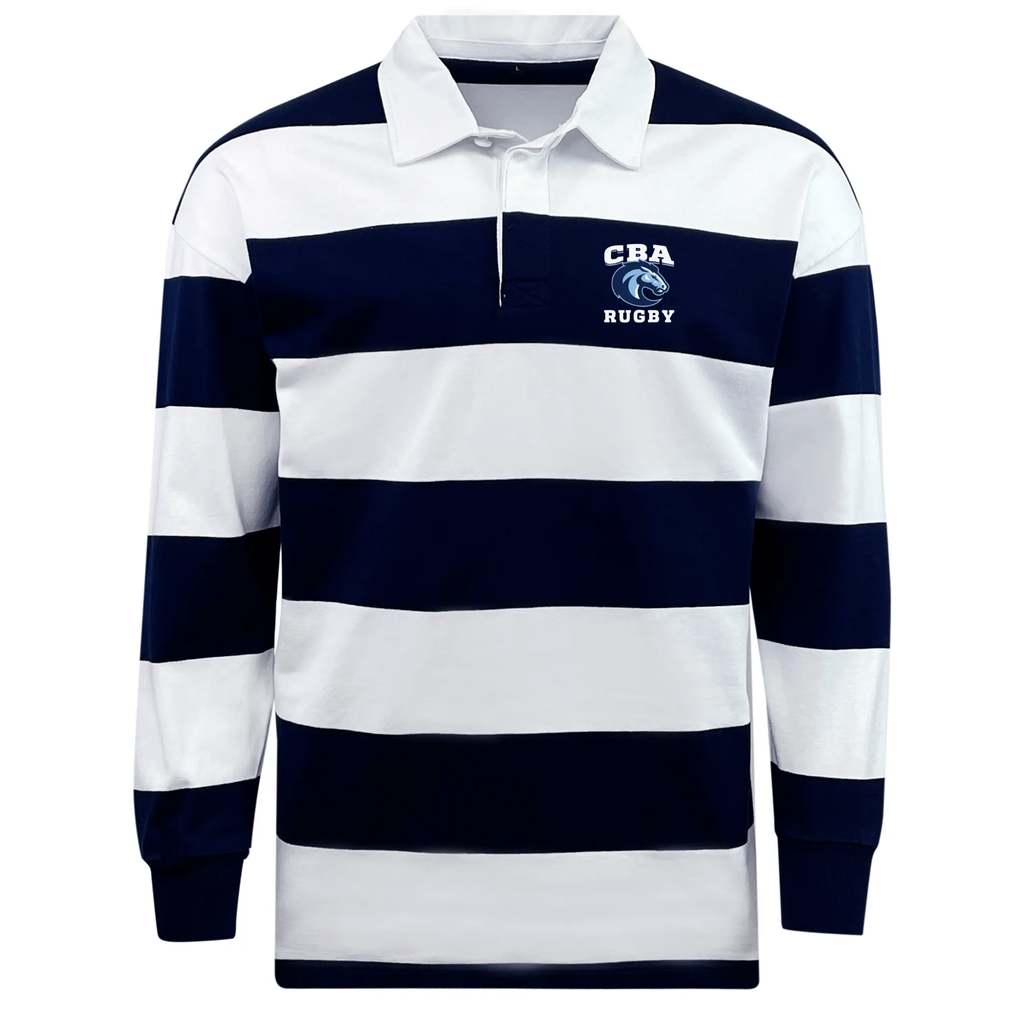 Christian Brothers Academy Rugby Classic Long Sleeve Hooped Rugby Jersey