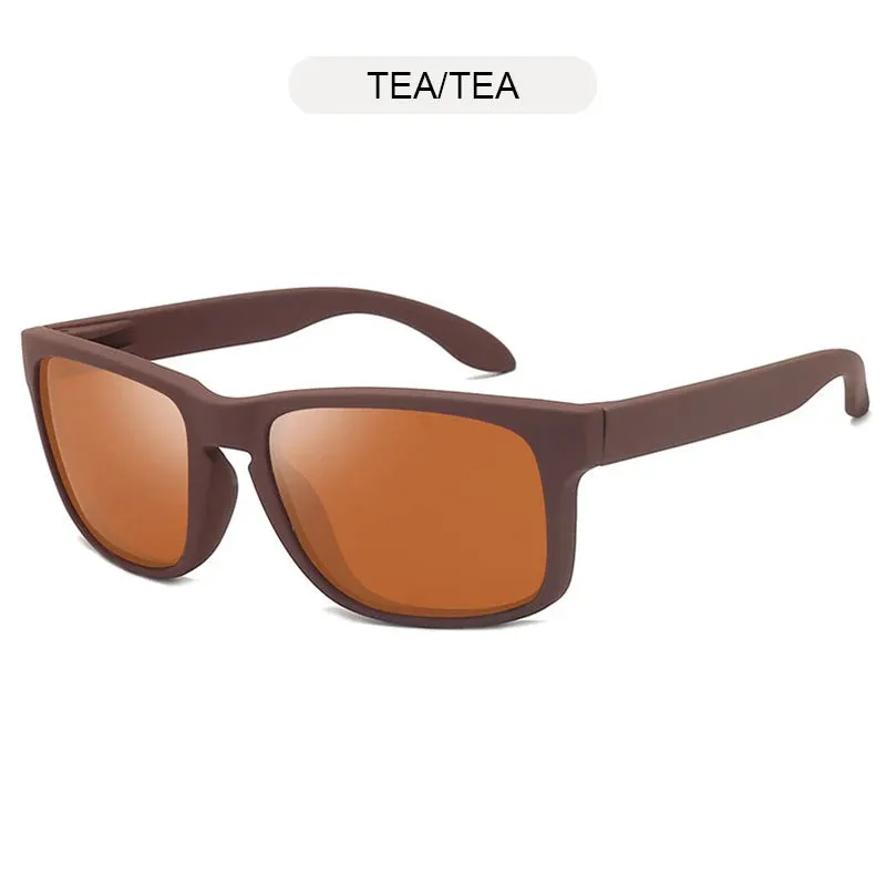 Classic Black Square Polarized Sunglasses for Men
