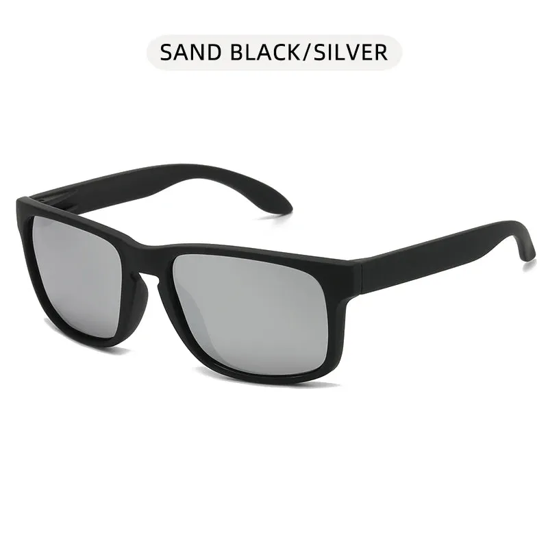 Classic Black Square Polarized Sunglasses for Men