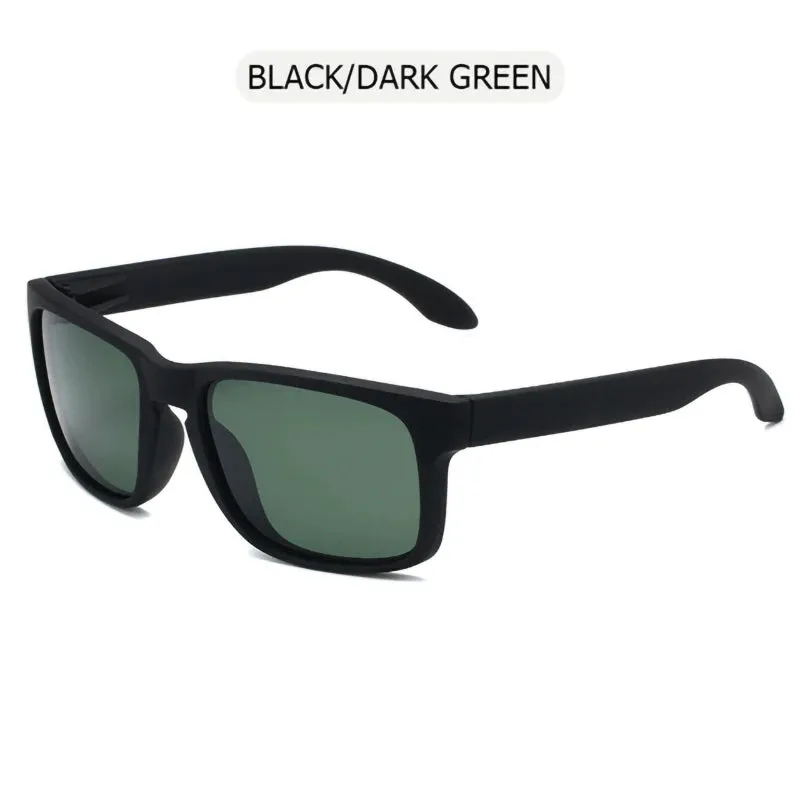 Classic Black Square Polarized Sunglasses for Men
