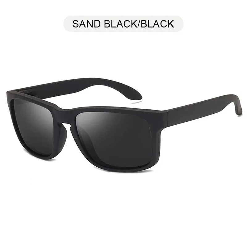 Classic Black Square Polarized Sunglasses for Men