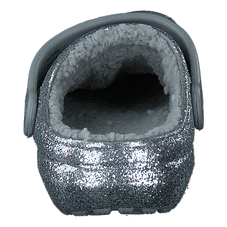 Classic Glitter Lined Clog Kids Silver / Silver