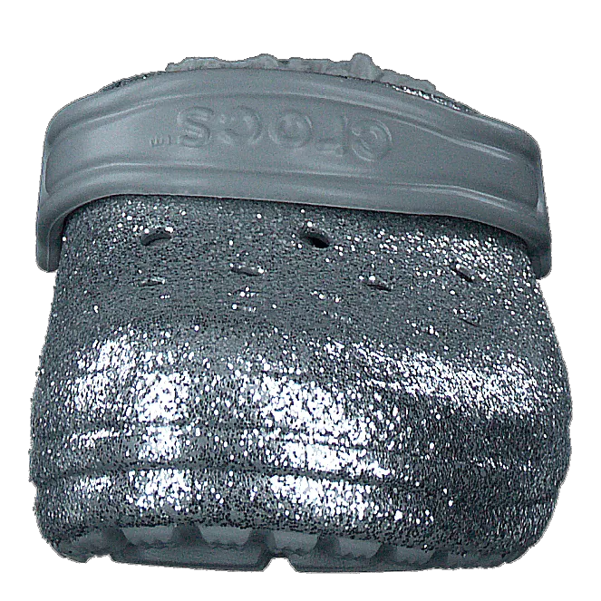 Classic Glitter Lined Clog Kids Silver / Silver