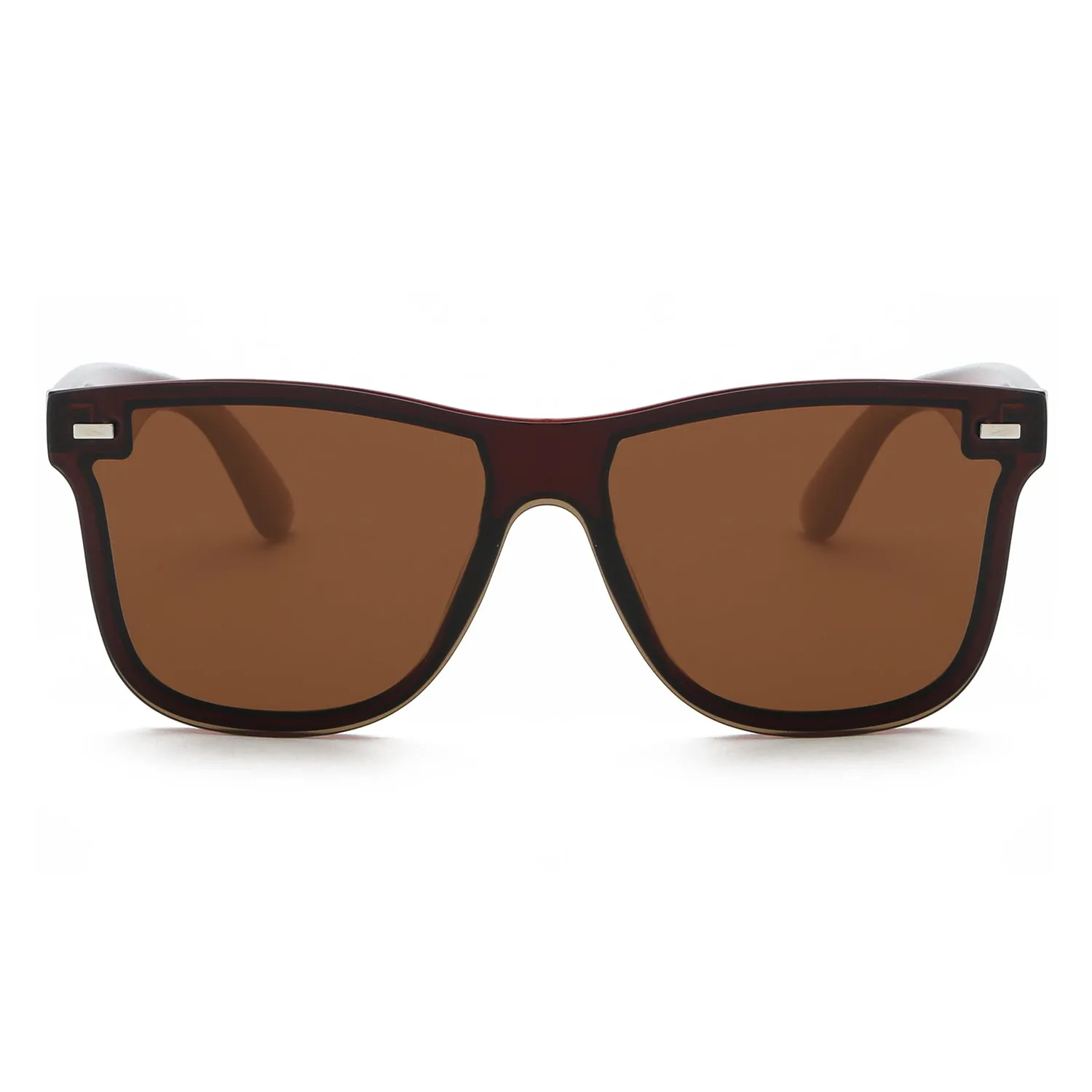 Classic Men's Polarized Sunglasses One-Piece Lens UV400 Outdoor Fishing Gafas De Sol - OOLVS MS167-3N