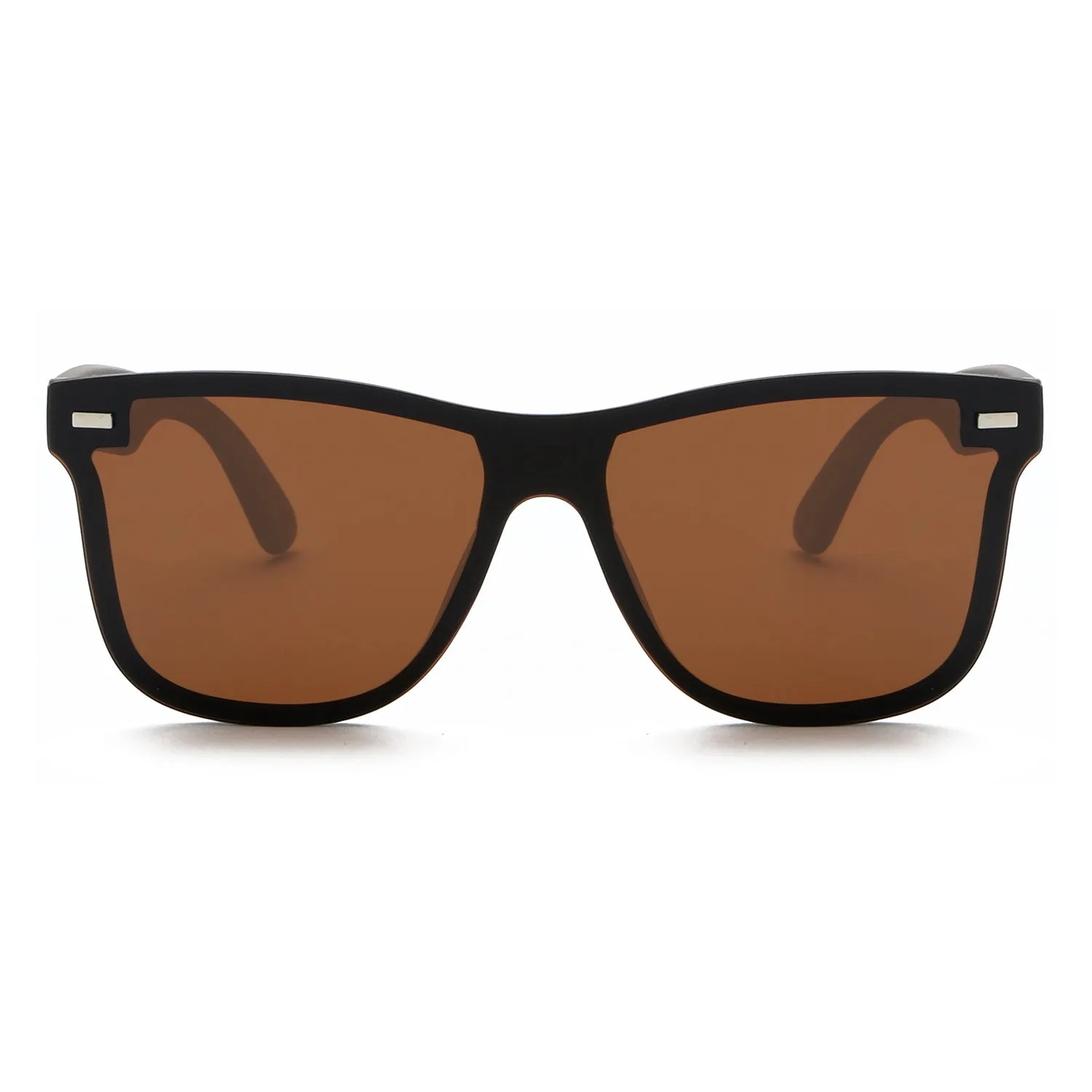 Classic Men's Polarized Sunglasses One-Piece Lens UV400 Outdoor Fishing Gafas De Sol - OOLVS MS167-3N
