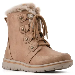 CLIFFS BY WHITE MOUNTAIN Women's Holly Ankle Boot, Wheat/Fabric, 11 M