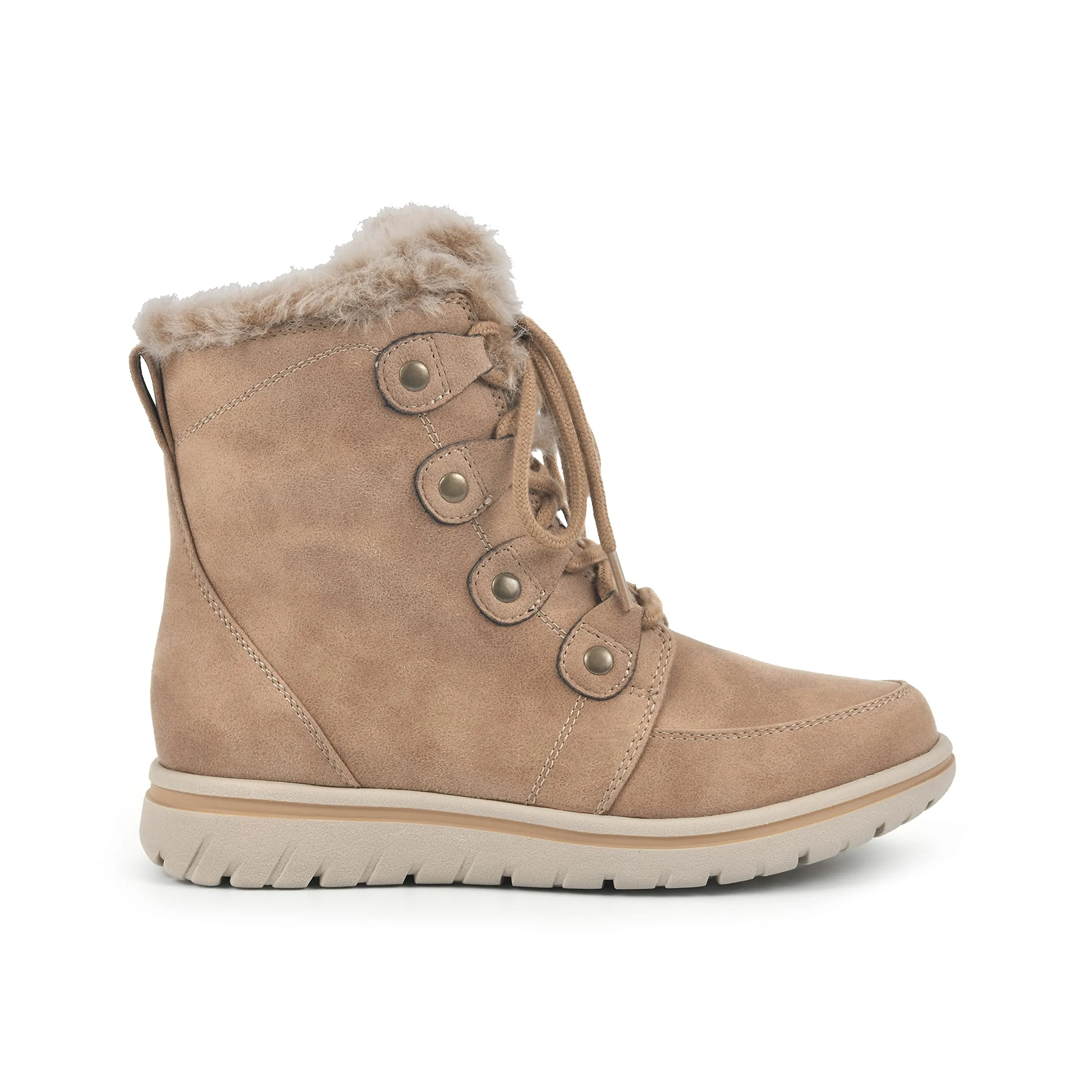 CLIFFS BY WHITE MOUNTAIN Women's Holly Ankle Boot, Wheat/Fabric, 11 M