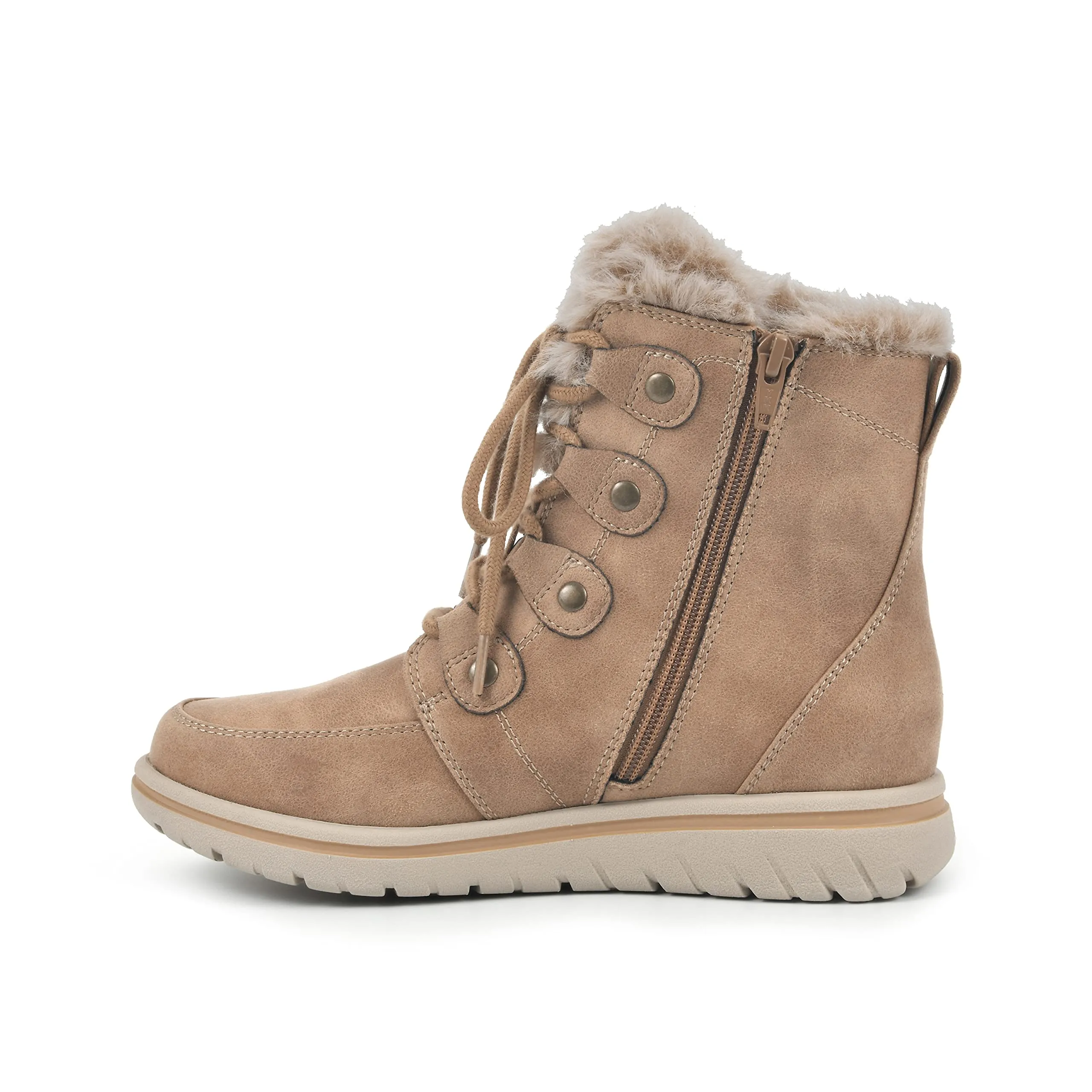 CLIFFS BY WHITE MOUNTAIN Women's Holly Ankle Boot, Wheat/Fabric, 11 M
