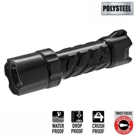 Coast Polysteel 600 Focusing LED Flashlight 710 Lumens Clam CO-20767