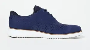Cole Haan Mens 2.Zerogrand Laser Wingtip Oxford Lined Marine Blue/White C23806