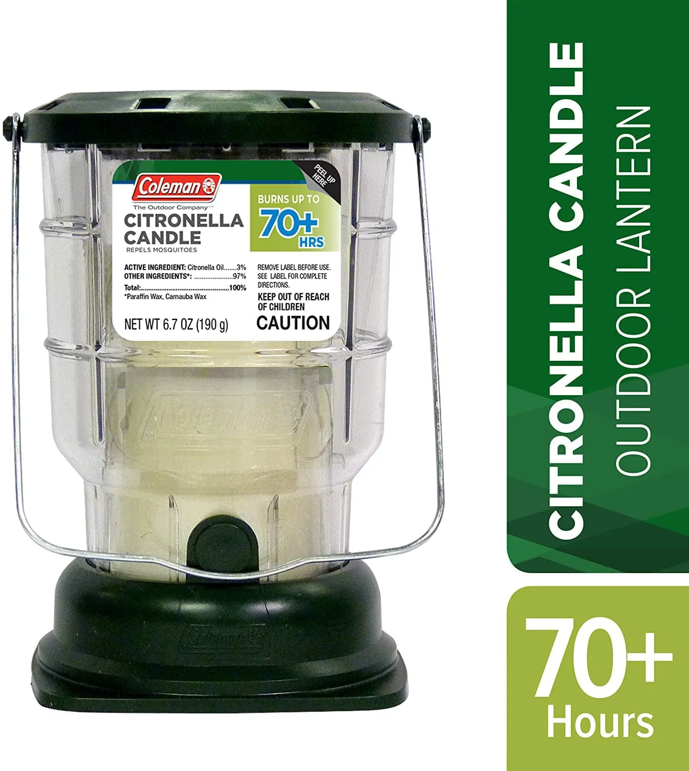 Coleman Citronella Candle Outdoor Lantern - 70  Hours, 6.7 Oz