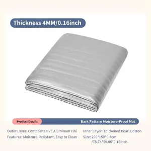 ComfortPlus Waterproof Beach Mat with Thickened Pearl Cotton and Storage Bag - 78.75" x 59.06"