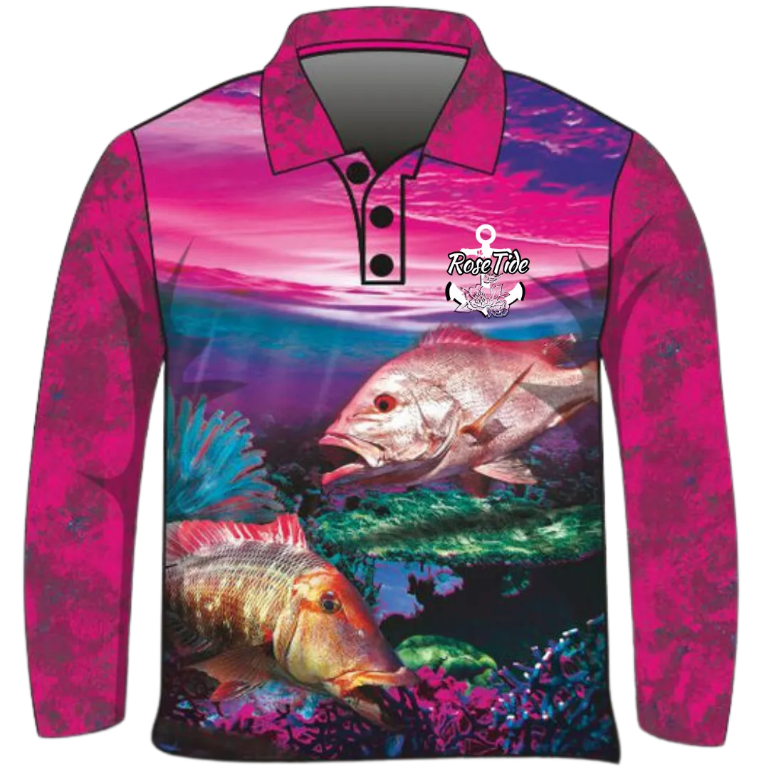 Coral Reef Pink Fishing Shirt