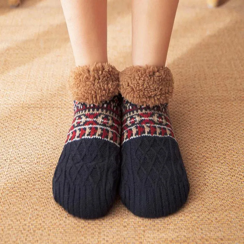 Cottage Comfort Warm Knit Slippers