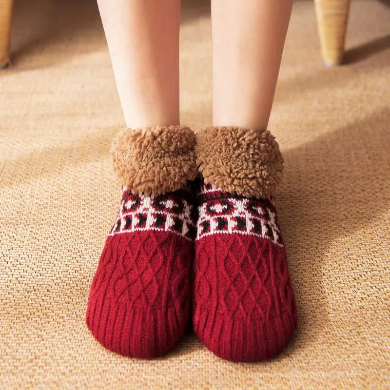 Cottage Comfort Warm Knit Slippers