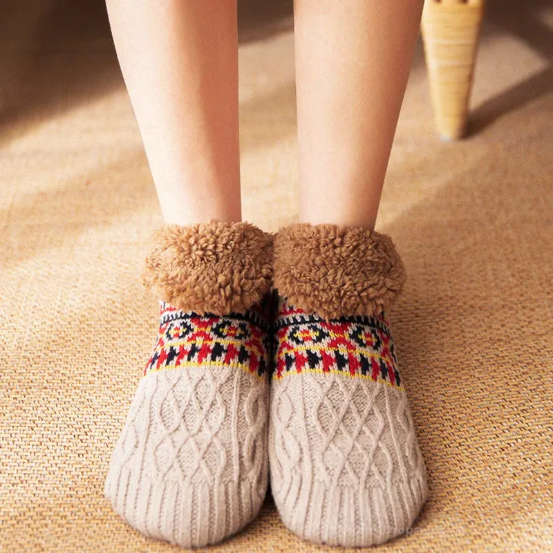 Cottage Comfort Warm Knit Slippers