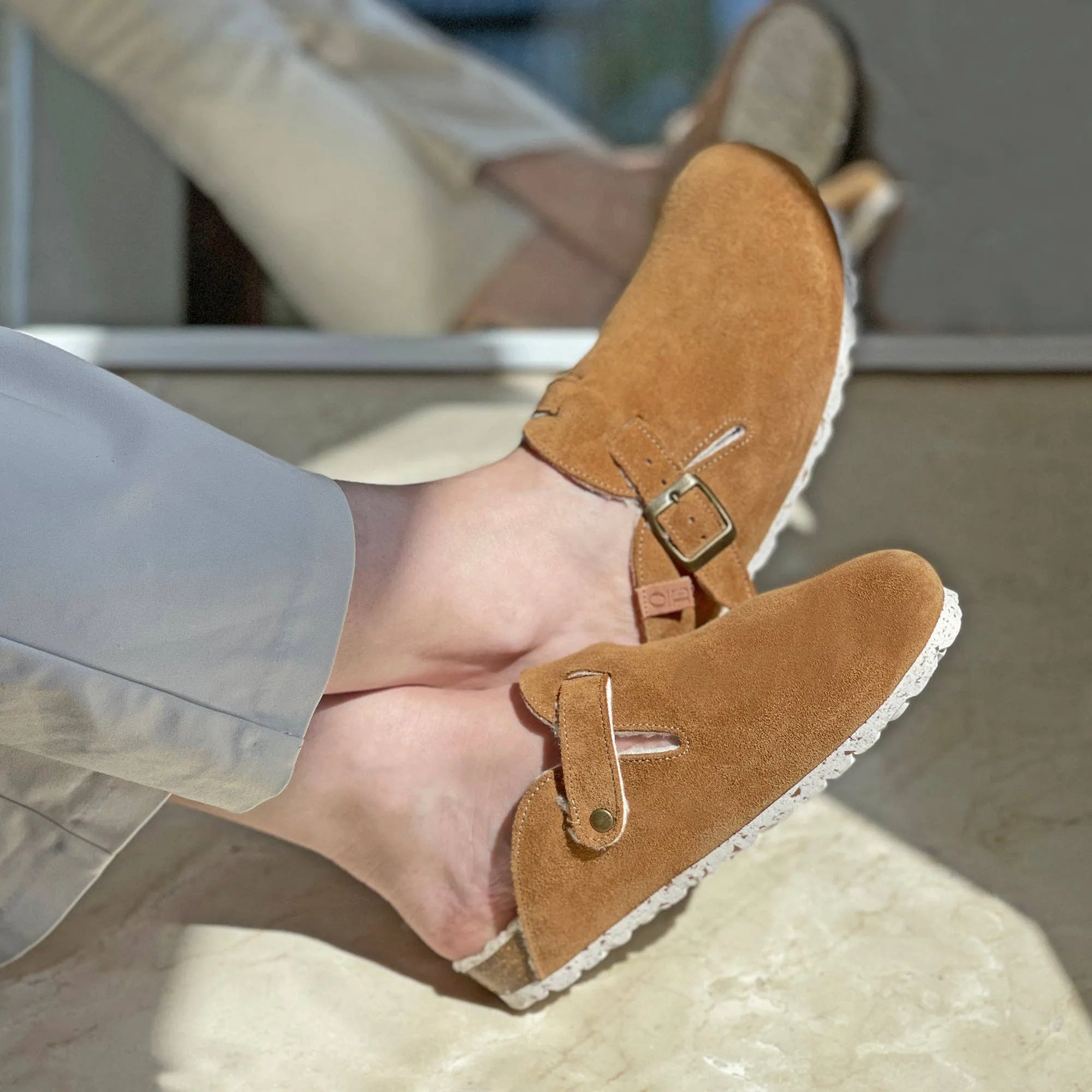 CozyFeet Slippers: Happy Light Brown Footwear for Ultimate Comfort