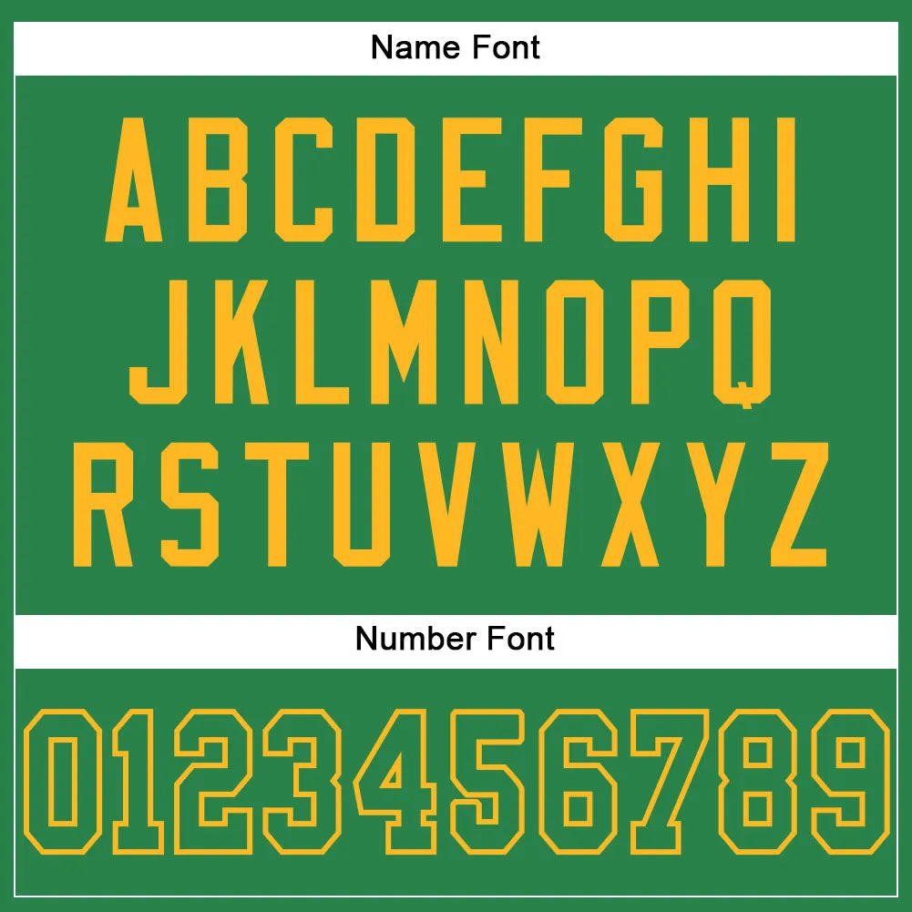 Custom Grass Green Grass Green-Gold Mesh Authentic Football Jersey