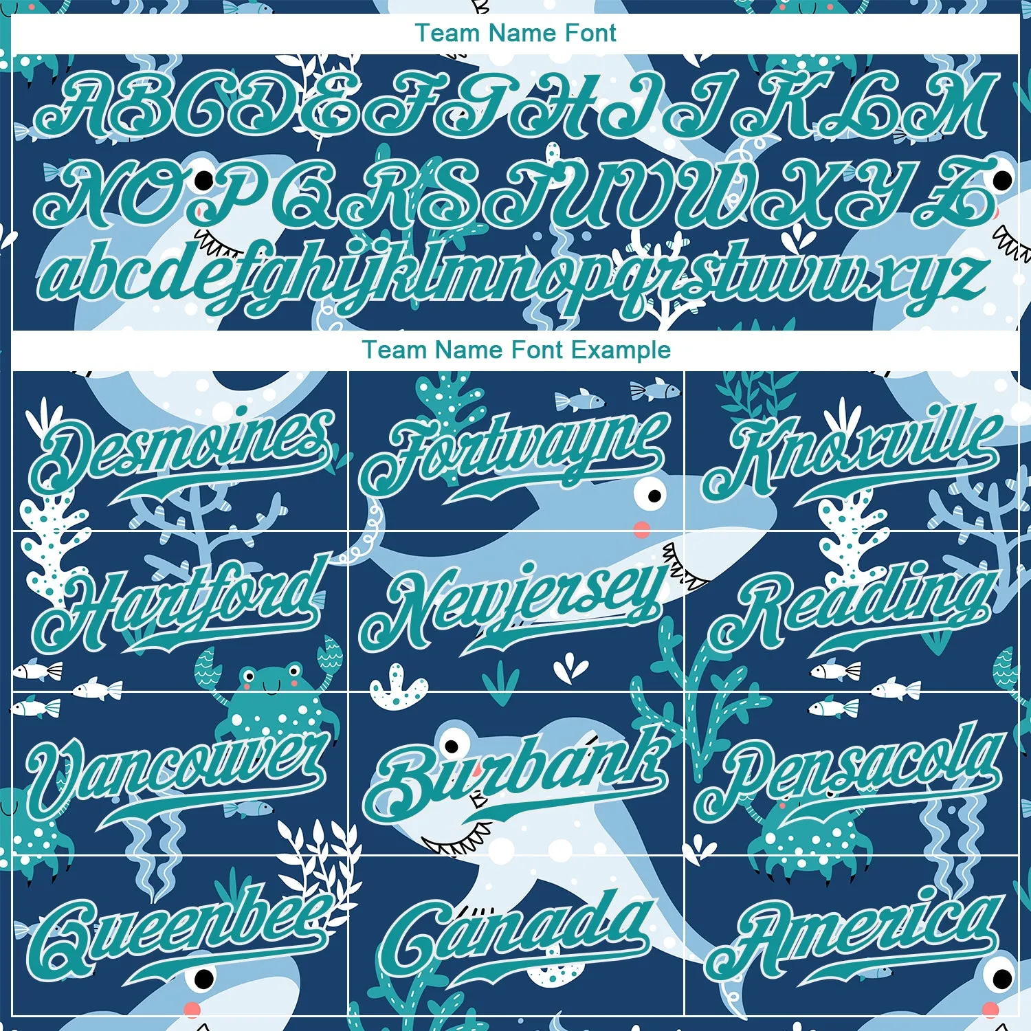 Custom Teal Teal-White 3D Pattern Design Sharks Authentic Baseball Jersey