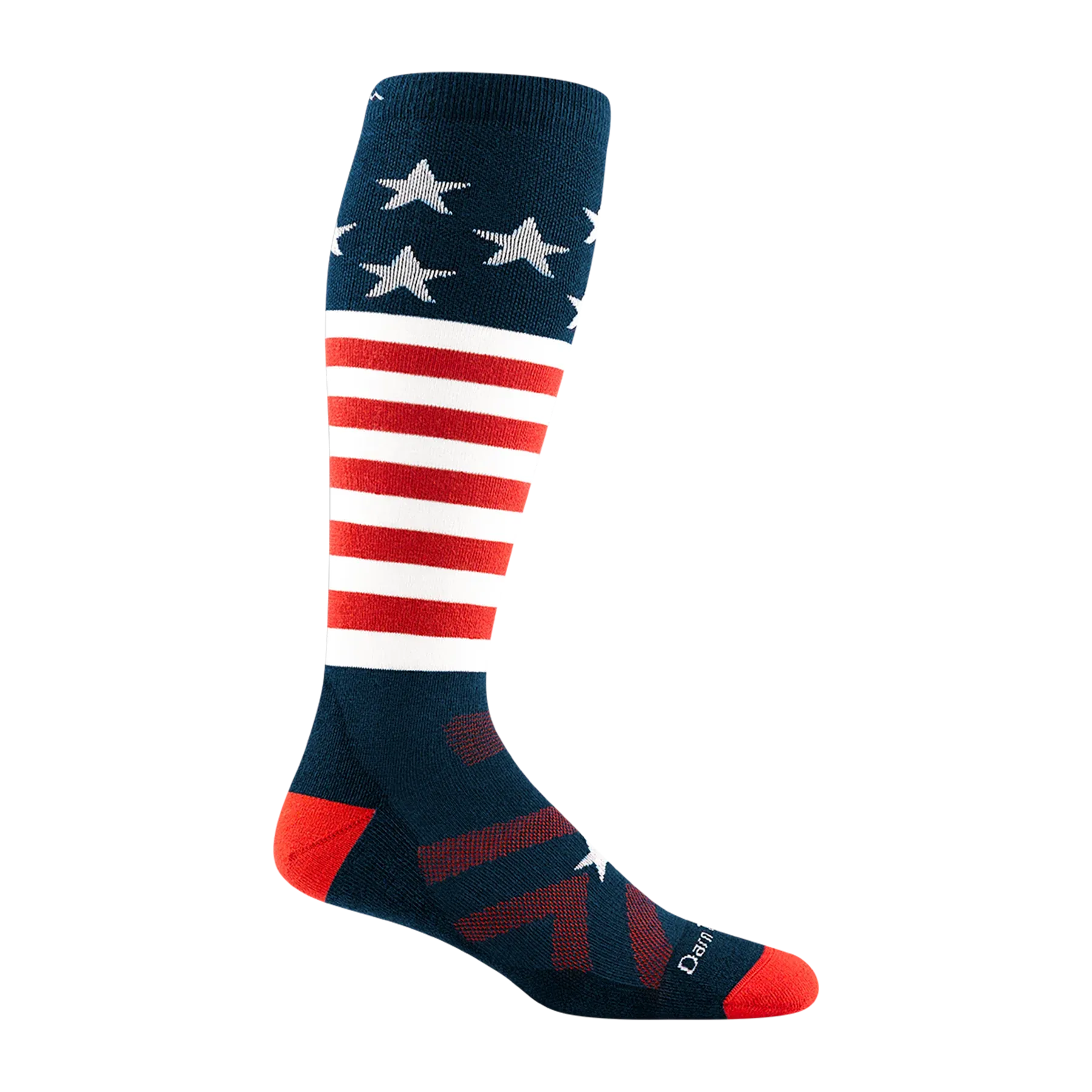Darn Tough Men's Captain Stripe Over-the-Calf Midweight Ski & Snowboard Sock