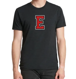 DISTRESSED RED E Men's Tri Blend Short Sleeve