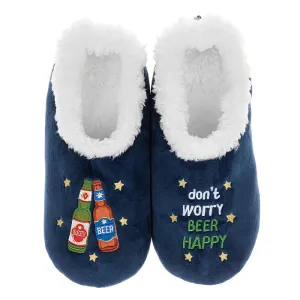 Don't Worry Beer Happy Snoozie Slippers