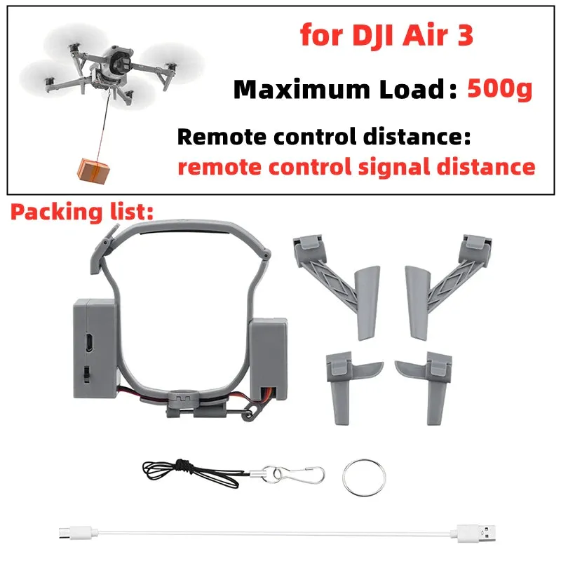 Drone Airdrop System for DJI Mavic 3/2Pro Zoom AIR 2 Mini2/Mini3 Bait Deliver