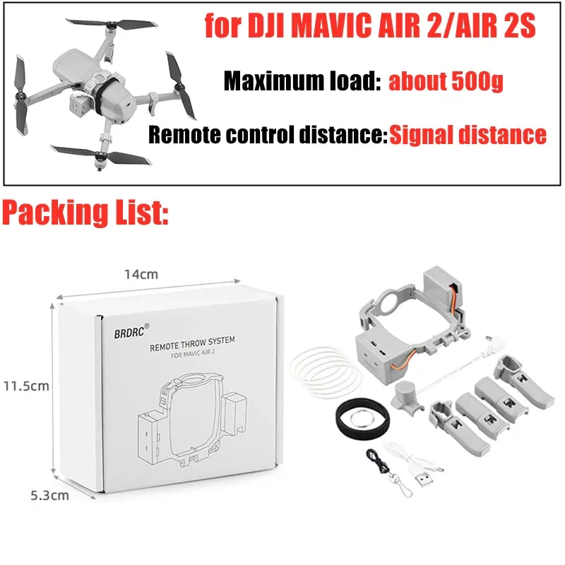 Drone Airdrop System for DJI Mavic 3/2Pro Zoom AIR 2 Mini2/Mini3 Bait Deliver