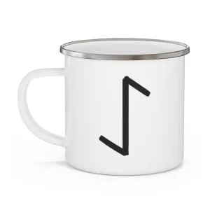 Eihwaz (Yew Tree) Viking Rune Enamel Camping Mug